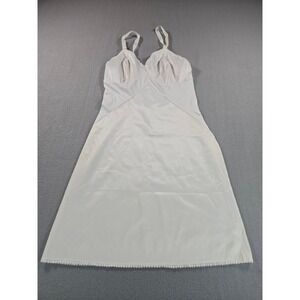 Unbranded Vintage Full Slip Women Small White Lace Trim Adjustable Straps Retro
